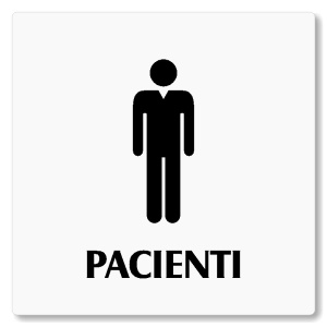 WC muži pacienti, 80x80mm, bílá, Nevada